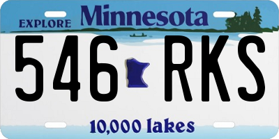 MN license plate 546RKS