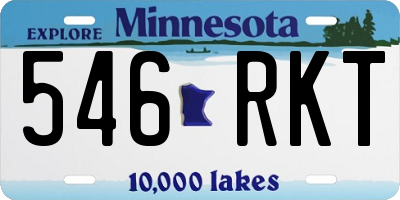 MN license plate 546RKT