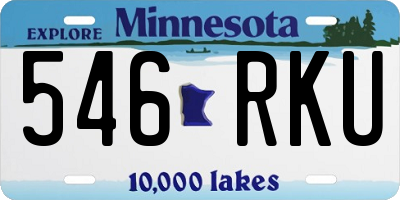 MN license plate 546RKU