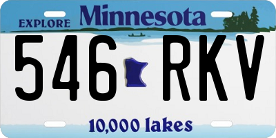 MN license plate 546RKV