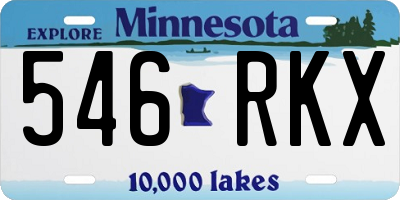 MN license plate 546RKX