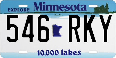 MN license plate 546RKY