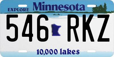 MN license plate 546RKZ