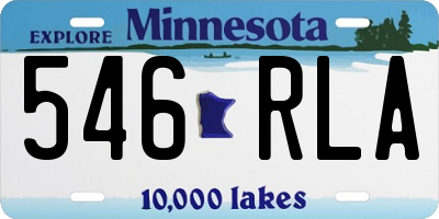 MN license plate 546RLA