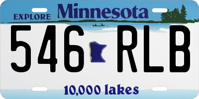 MN license plate 546RLB