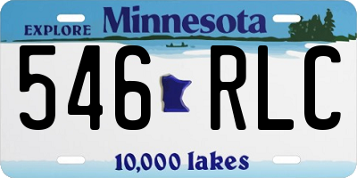 MN license plate 546RLC