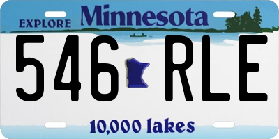 MN license plate 546RLE