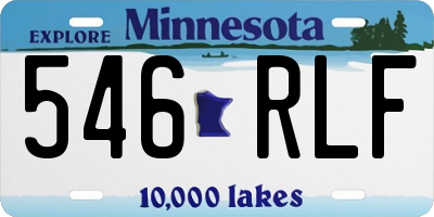 MN license plate 546RLF