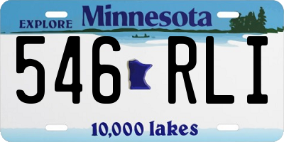 MN license plate 546RLI