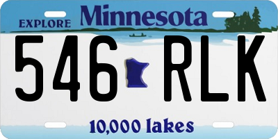 MN license plate 546RLK