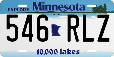 MN license plate 546RLZ