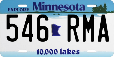 MN license plate 546RMA