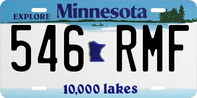 MN license plate 546RMF