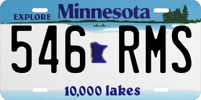 MN license plate 546RMS