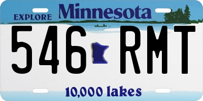 MN license plate 546RMT