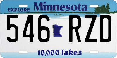 MN license plate 546RZD