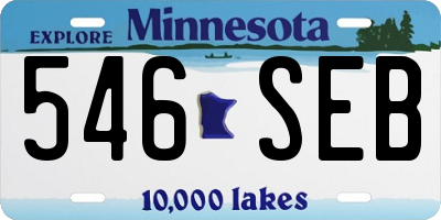 MN license plate 546SEB