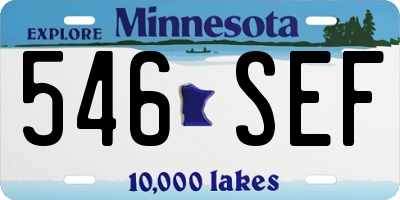 MN license plate 546SEF