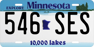 MN license plate 546SES