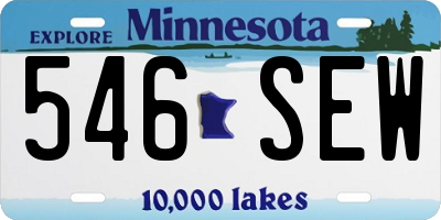 MN license plate 546SEW