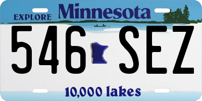 MN license plate 546SEZ