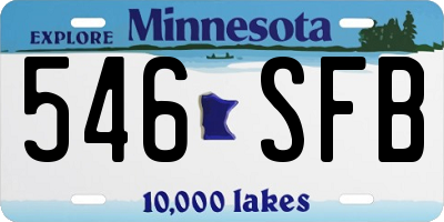 MN license plate 546SFB