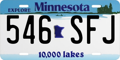 MN license plate 546SFJ