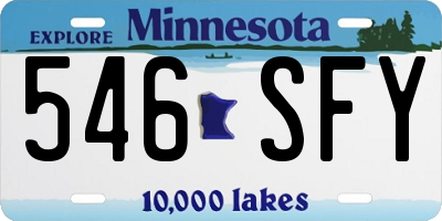 MN license plate 546SFY