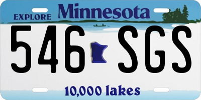 MN license plate 546SGS
