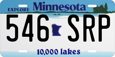 MN license plate 546SRP