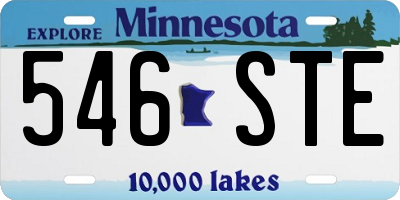 MN license plate 546STE
