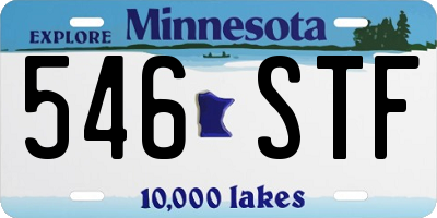 MN license plate 546STF