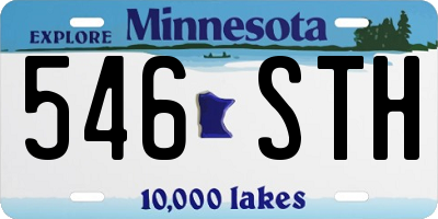 MN license plate 546STH