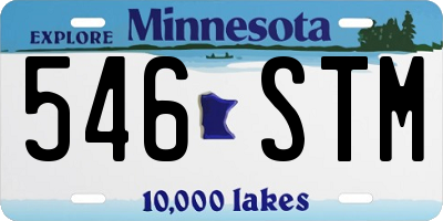 MN license plate 546STM