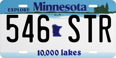 MN license plate 546STR