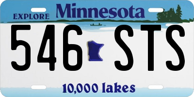 MN license plate 546STS