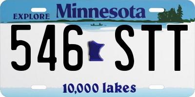 MN license plate 546STT