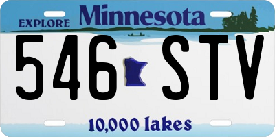 MN license plate 546STV