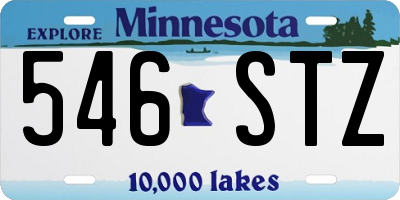 MN license plate 546STZ