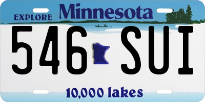 MN license plate 546SUI