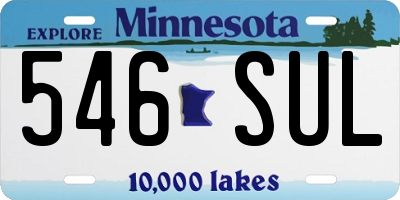 MN license plate 546SUL