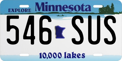 MN license plate 546SUS