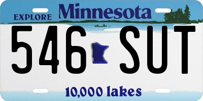 MN license plate 546SUT