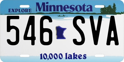 MN license plate 546SVA
