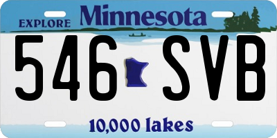 MN license plate 546SVB