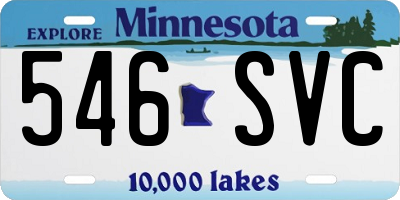 MN license plate 546SVC