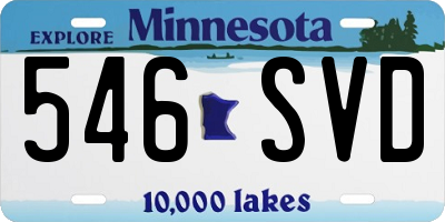 MN license plate 546SVD