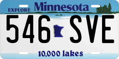 MN license plate 546SVE