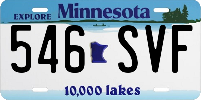 MN license plate 546SVF