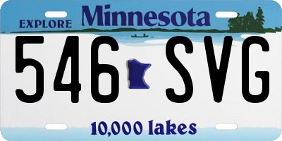 MN license plate 546SVG
